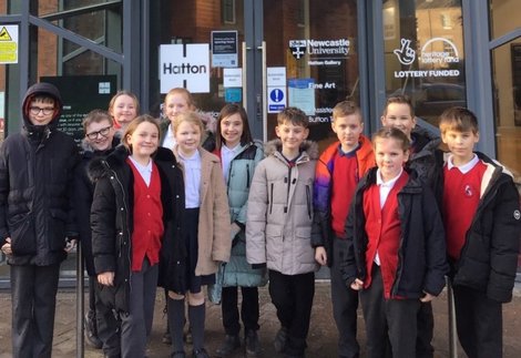 Rickleton Primary outside the Hatton Gallery